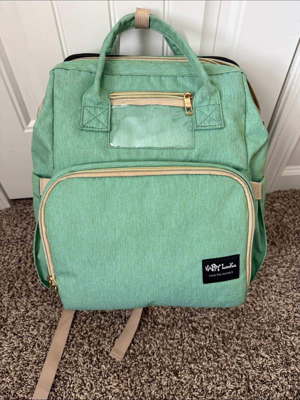 Teal Happy Luoka Diaper Bag
